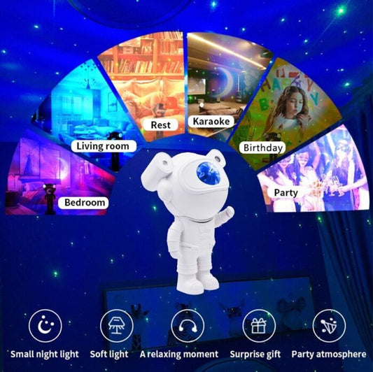 Astronaut Galaxy Projector Lamp Starry Star Bluetooth