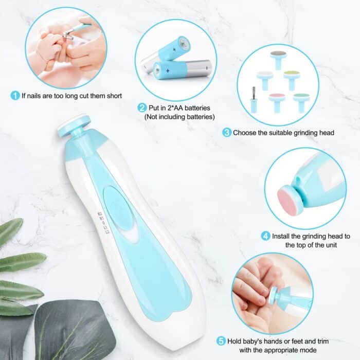 Safe Baby Nail Clipper Set, Electric Baby Nail